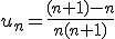u_n=\frac{(n+1)-n}{n(n+1)}